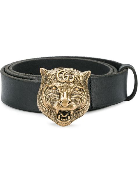 gucci men tiger head buckle|Gucci Men's Leather Belt with Tiger Buckle .